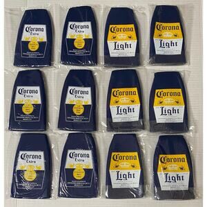 New KOOZIE Corona Extra Light Lot of 12 Beer Bottle Cooler Huggie Bar Party 13B